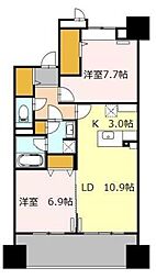 ロイヤルパークスシーサー南千住 2LDKの間取図画像