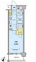 デュオステージ品川西大井 1Kの間取図画像