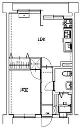 メゾン太陽 1LDKの間取図画像