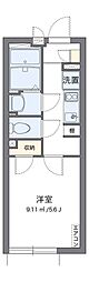 CLEINOポラリス2 1Kの間取図画像