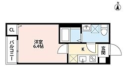 アーバンハウス岩槻 1Kの間取図画像