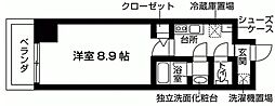 新百合グリーンビル 1Kの間取図画像