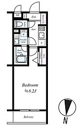 ARCOBALENO BUBAIGAWARA 1Kの間取図画像