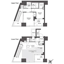 コンフォリア新中野 2LDKの間取図画像