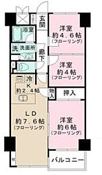 ハイホーム市ヶ谷 3LDKの間取図画像