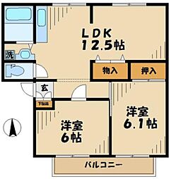 間取図画像 2LDK