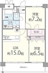 クレセントコート 2LDKの間取図画像