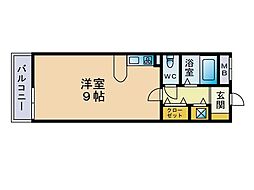 パラッツオ春日 ワンルームの間取図画像