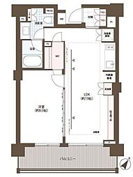 イクサージュ目黒 1LDKの間取図画像