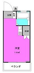 サザンクロス大久保 1Kの間取図画像