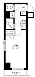 スカイコート蒲田駅前 1Kの間取図画像