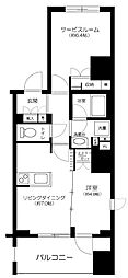 ラフィーネ雷門 1SLDKの間取図画像