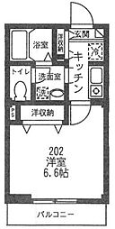 テラスド代々木1 1Kの間取図画像