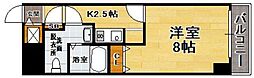 ピュアドームリバーサイド天神 1Kの間取図画像
