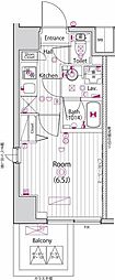 ガーラ・クレスタ横濱関内 1Kの間取図画像