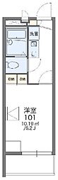 レオパレスピュア 1Kの間取図画像
