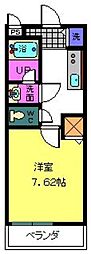 フジパレスアサヒ 1Kの間取図画像