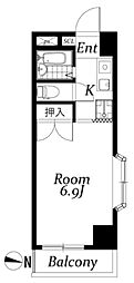 ハイコーポコイズミ ワンルームの間取図画像