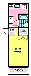 玉川パールメゾン ワンルームの間取図画像