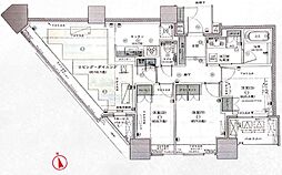 ザ・センター東京 3LDKの間取図画像