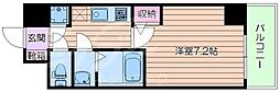 スペーシア江坂南金田 1Kの間取図画像
