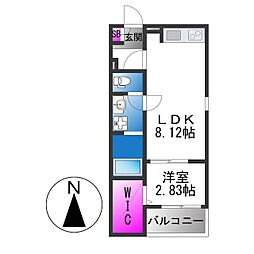 Fstyle東大阪本庄2号館 1LDKの間取図画像