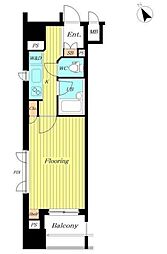 ファミール銀座EAST 1Kの間取図画像
