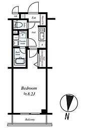 ARCOBALENO BUBAIGAWARA 1Kの間取図画像