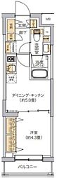 リビオメゾン湯島 1DKの間取図画像
