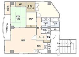 ヒルヴィレッヂアポ岡村ビル 2SLDKの間取図画像