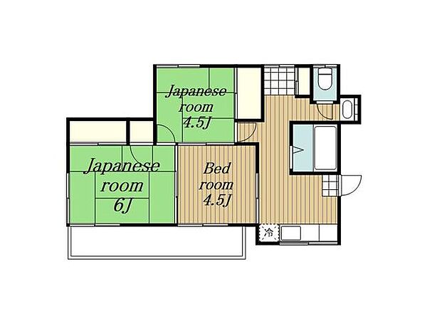 神奈川県厚木市妻田北２丁目(賃貸一戸建3K・1階・45.36㎡)の写真 その2