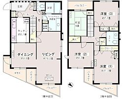エステージ洗足池 1階4LDKの間取り