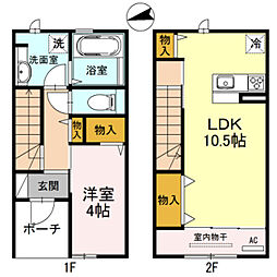 テェルツォ・ラナ 1LDKの間取図画像