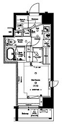 AXAS西大島sta. 7階1Kの間取り