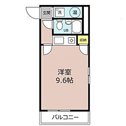 東洋マンション ワンルームの間取図画像