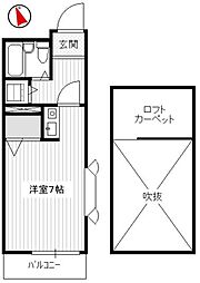 パークシティー ワンルームの間取図画像