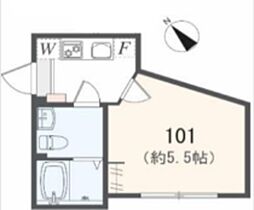 アザレ・ソーニョ座間 1Kの間取図画像