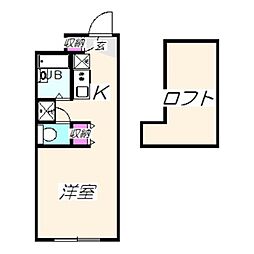 レオパレス新金岡 1Kの間取図画像