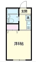 金子ビル ワンルームの間取図画像