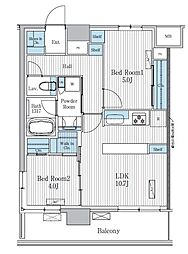 Terra蚕糸の森 2LDKの間取図画像