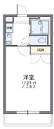 レオパレスタカサゴ 1Kの間取図画像