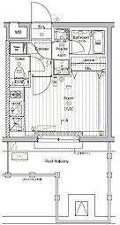 THEPREMIUMCUBEGOSAKI ワンルームの間取図画像