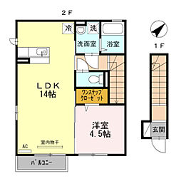 ブランカーサ 1LDKの間取図画像