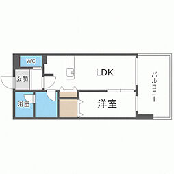 YAKUINSQUARE 1LDKの間取図画像