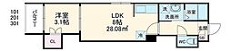 Ciel Terrace 1LDKの間取図画像