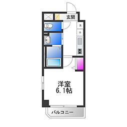 オズレジデンス今里南 1Kの間取図画像