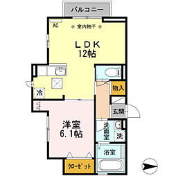 miyabi 1LDKの間取図画像