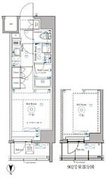 dips野方RESIDENCE 1Kの間取図画像