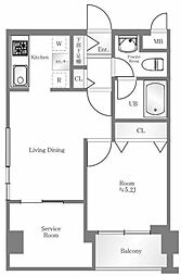 デュオ・スカーラ西新宿 1SLDKの間取図画像
