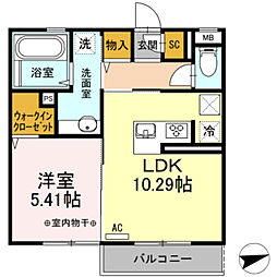 Claire8 1LDKの間取図画像